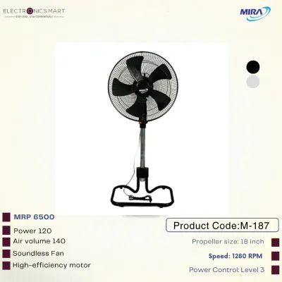 MIRA Stand Fan 18 Inch M-187 Black